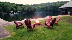 Terrace/patio - First Lake Waterfront Home in Old Forge, New York (Old Forge)