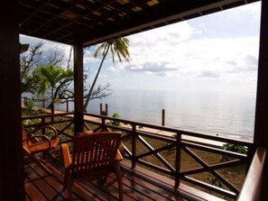 Bungalow Familial, vue lagon | Balcon