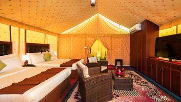 Premium bedding, memory-foam beds, minibar, in-room safe