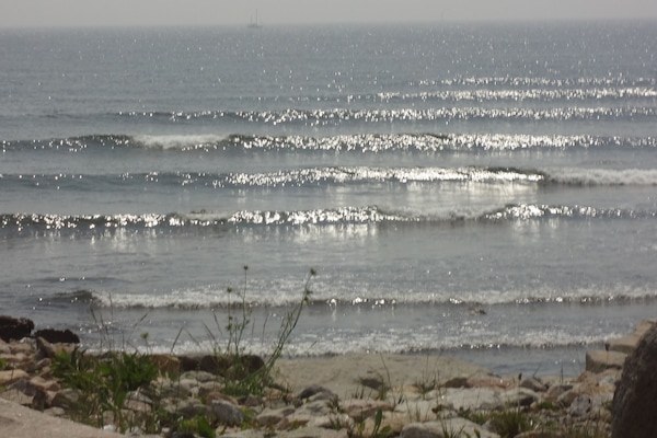 På stranden