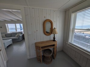 TV, fireplace, DVD player, toys