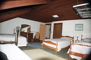 6 bedrooms, desk, iron/ironing board, travel cot