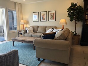 Smart TV, DVD player, books, music library