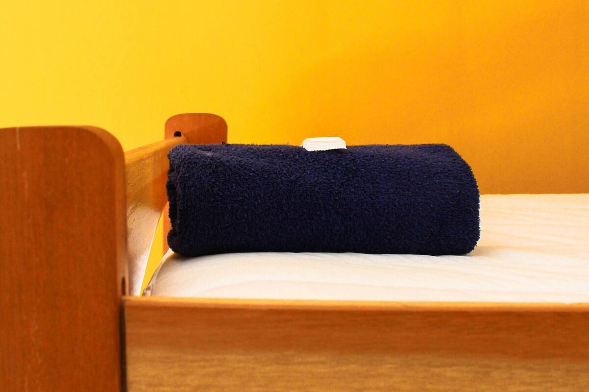 Blackout curtains, free WiFi, bed sheets