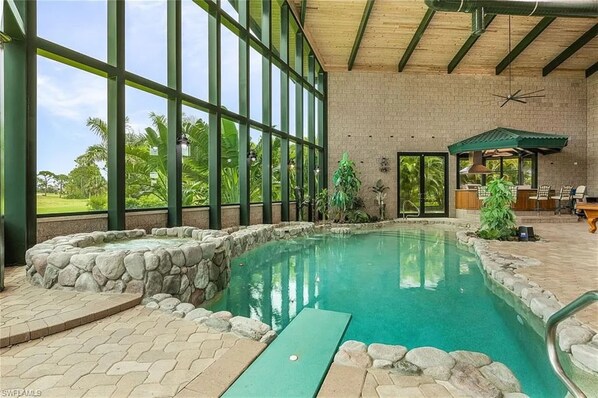 Indoor pool, a heated pool