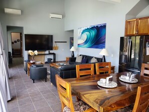 Smart TV, table tennis, video library, computer monitors