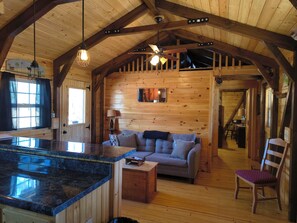 スマートテレビ、暖炉、書庫