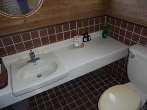 Ferienhaus (Private Vacation) | Badezimmer | Badewanne und Dusche (separat), kostenlose Toilettenartikel