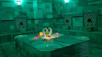 Sauna, hot tub, steam room, Turkish bath, body treatments