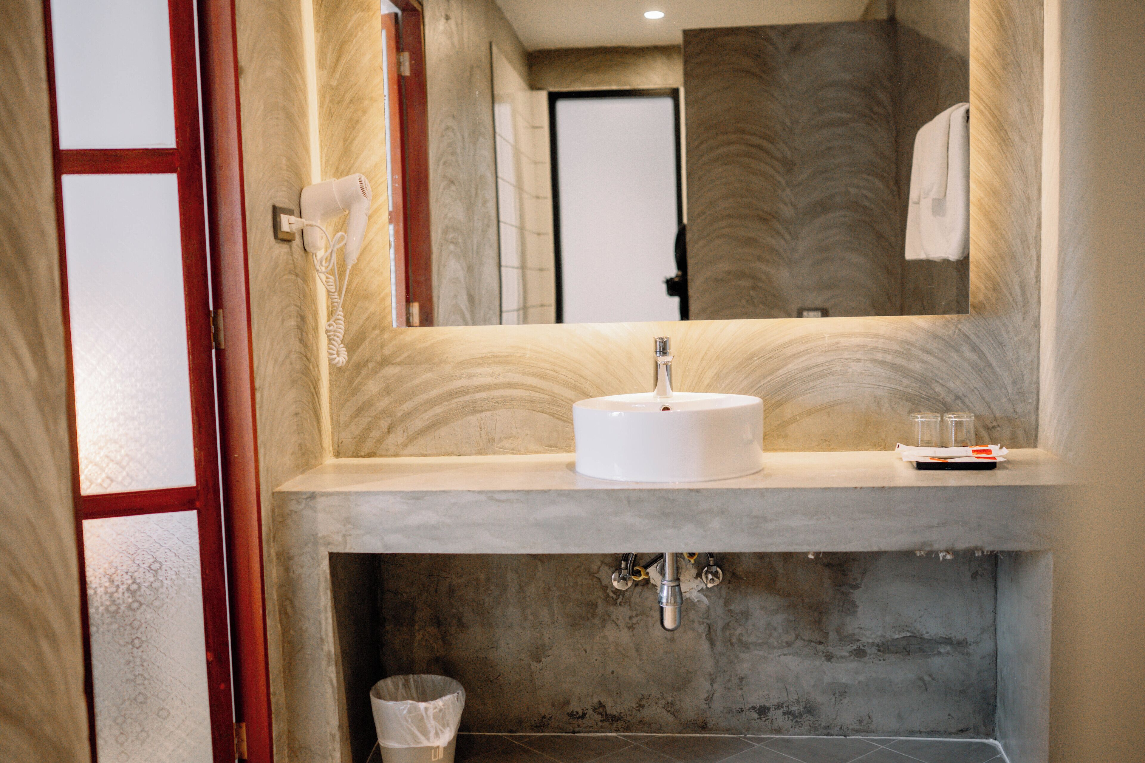 shower, rainfall showerhead, hair dryer, bathrobes