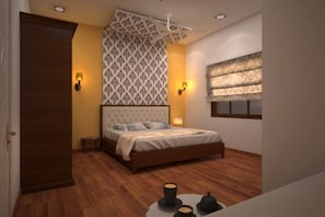 Desk, soundproofing, free WiFi, bed sheets