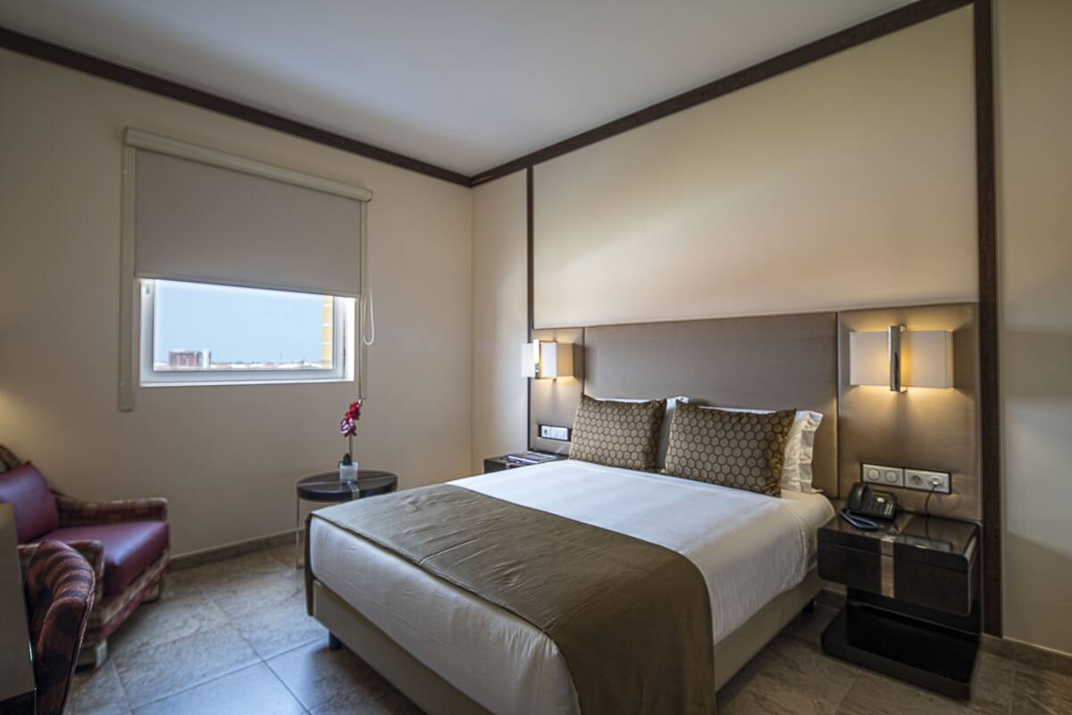Standard Double Room, 1 Queen Bed | In-room safe, desk, soundproofing, WiFi (free)