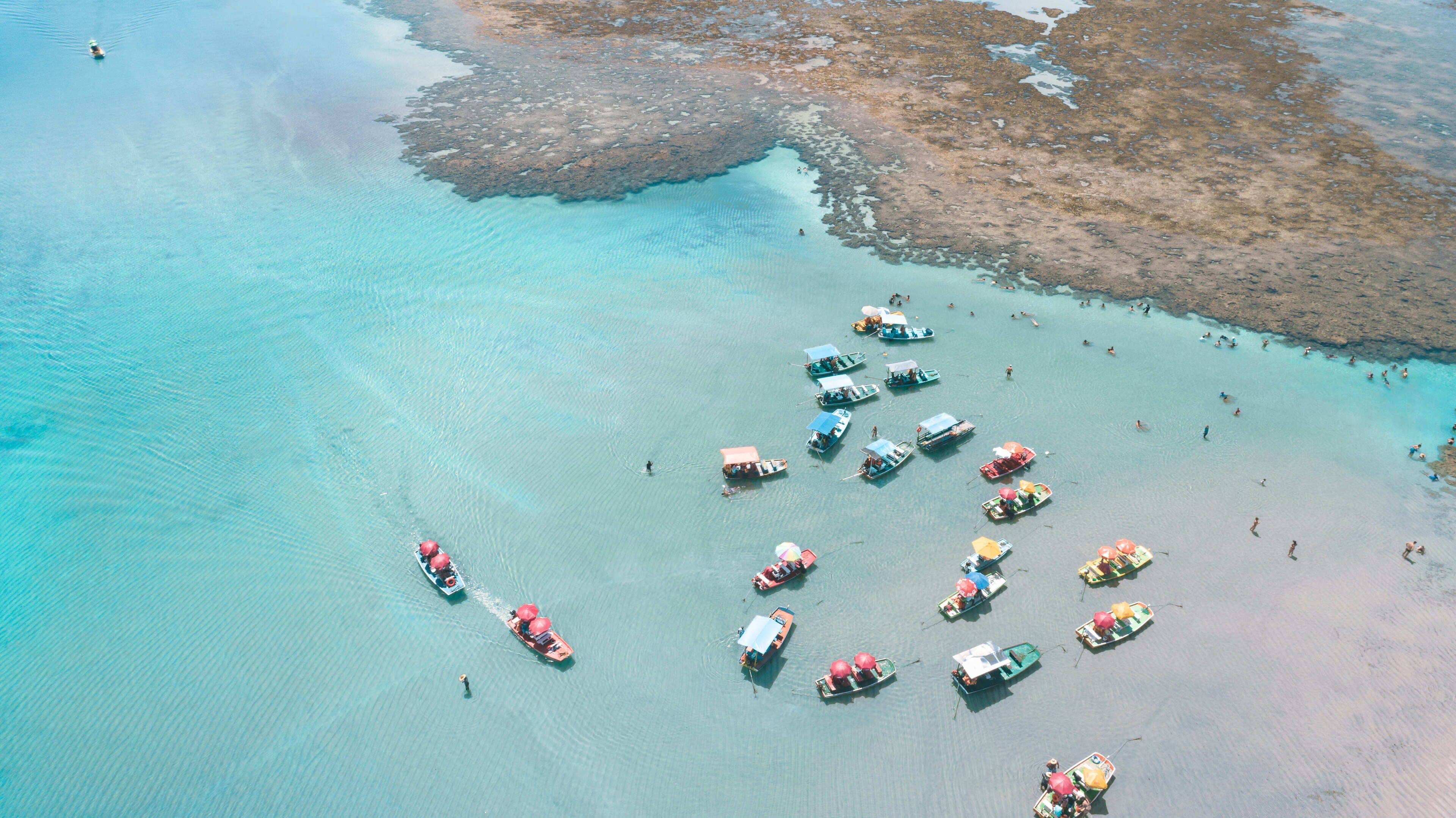 on the beach, sun-loungers, beach umbrellas, beach bar
