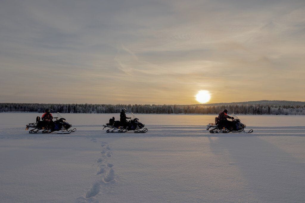 snowmobile riding