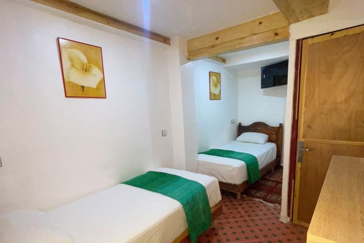 Habitación básica con 2 camas individuales | Sábanas de algodón egipcio y ropa de cama de alta calidad