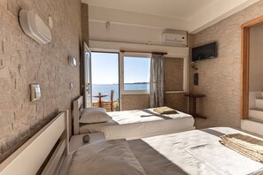 公寓, 2 间卧室, 海景 | 客房内保险箱、隔音、免费婴儿床、免费 WiFi