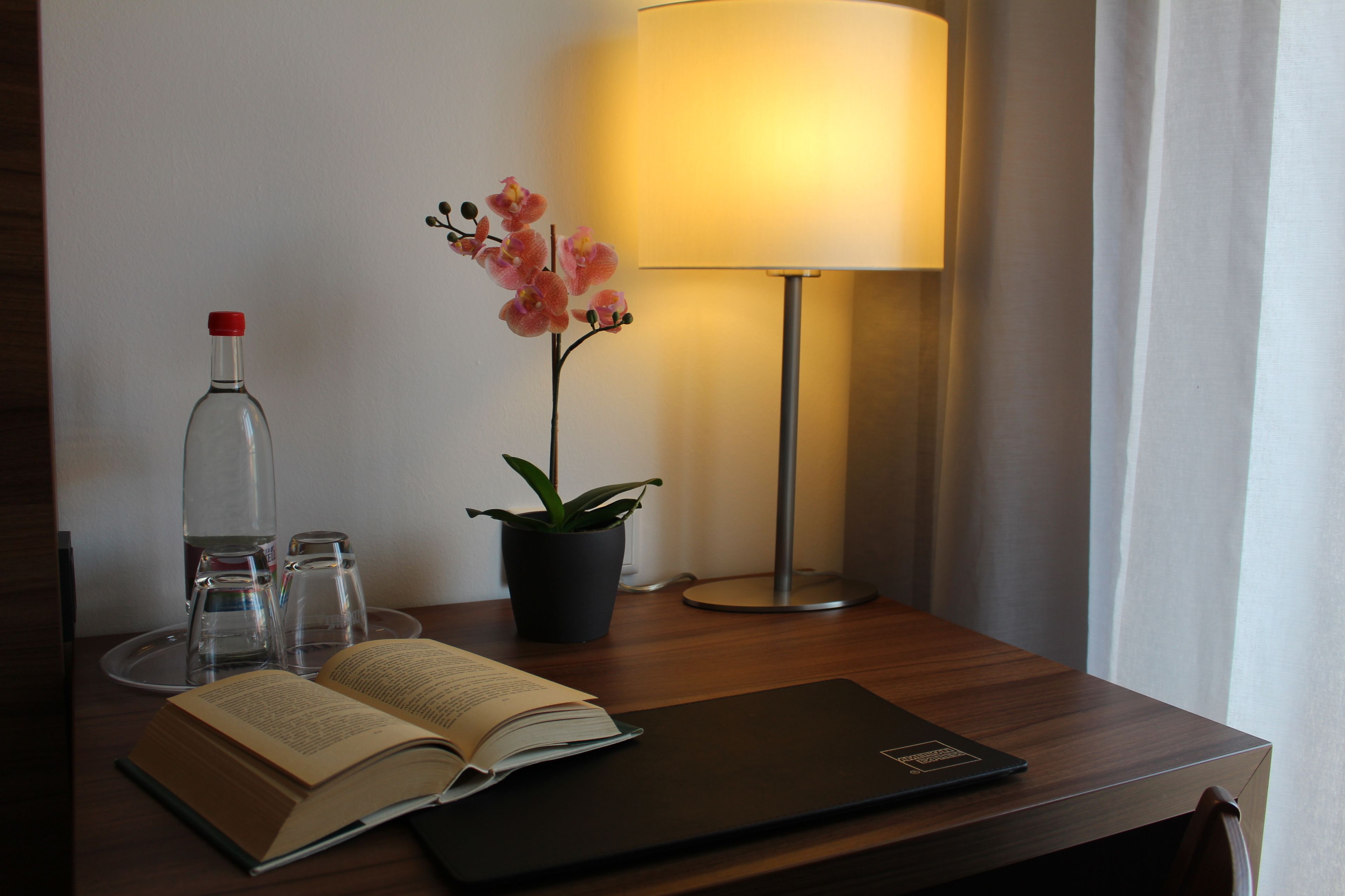 1 bedroom, desk, blackout curtains, soundproofing