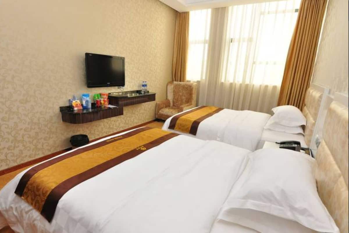 Desk, blackout curtains, rollaway beds, free WiFi