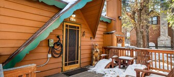 2-bedroom dog-friendly cabin, with spa & fireplace, just steps to the Lake!!