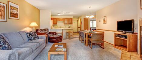 TV, fireplace, DVD player