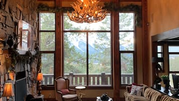 TV connectée, cheminée, lecteur de DVD, vidéothèque