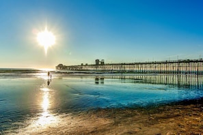 On the beach, sun-loungers, beach towels - Upscale Steps-to-the-Beach Home. Awesome Front Ocean Views. Stunning Home! (Oceanside)