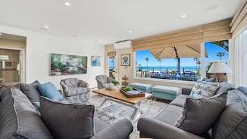 Smart TV, DVD player, books, music library