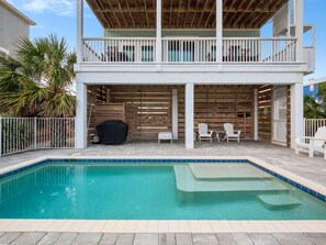 A heated pool