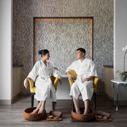 Steam room, body treatments, hot stone massages, deep-tissue massages