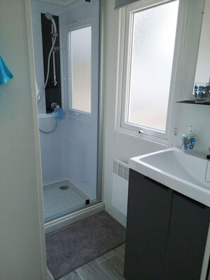 Shower, hair dryer