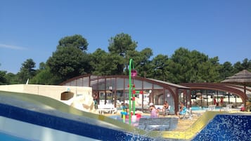 Indoor pool, seasonal outdoor pool, free pool cabanas, pool umbrellas