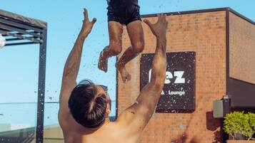 Outdoor pool, open 6:00 AM to 5:00 PM, sun loungers