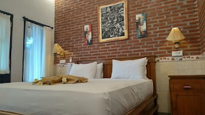 Chambre Supérieure Double ou avec lits jumeaux, vue jardin