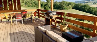 A beautiful French farmhouse with heated swimming pool and stunning views