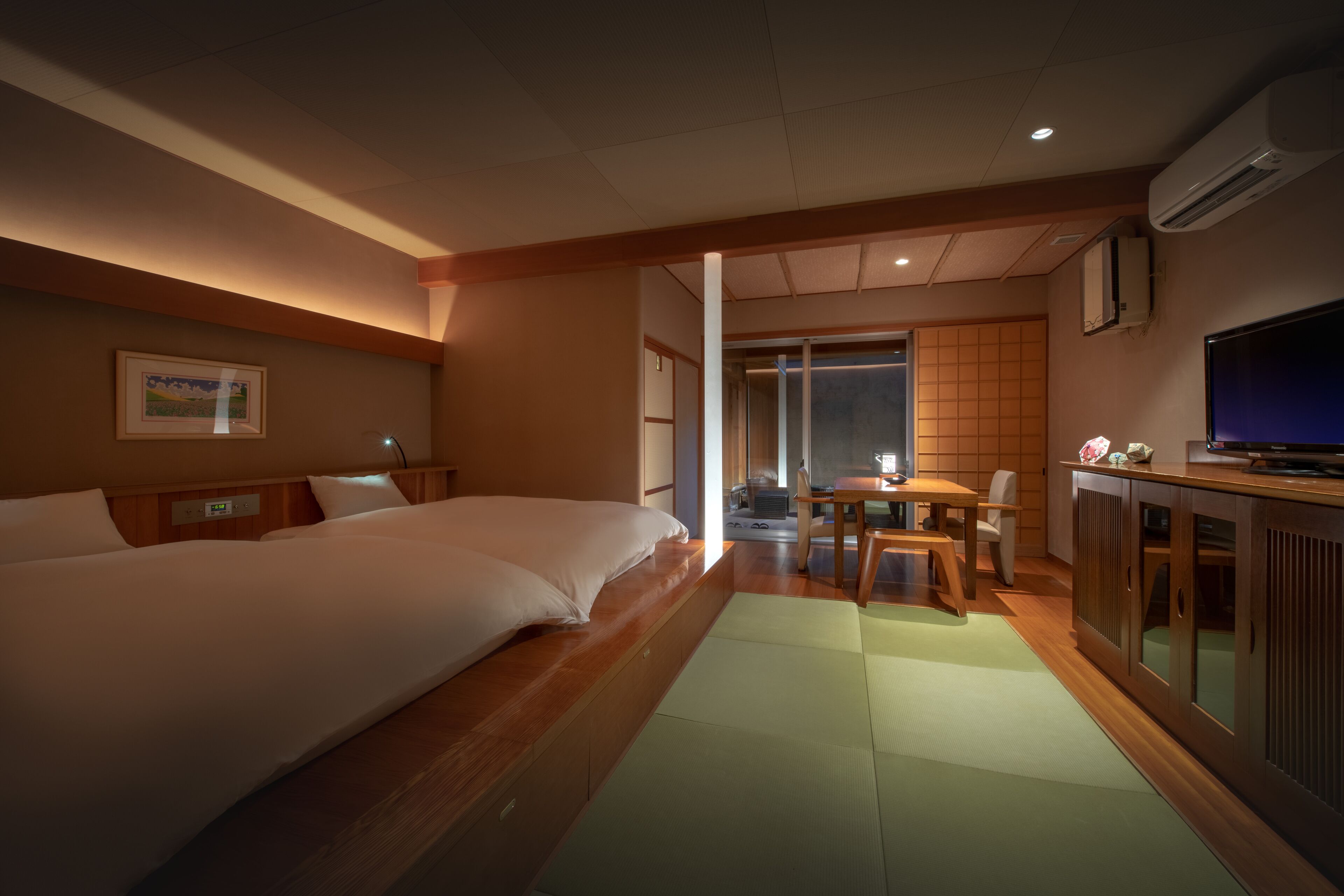 Japanese Western Style Twin Room with Open-air Bath (In Room Dinner) | In-room safe, free WiFi