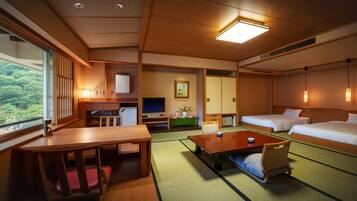 Quarto luxo (In Room Dinner, with Open-air Bath) | 1 quarto, cofres nos quartos, Wi-Fi de cortesia