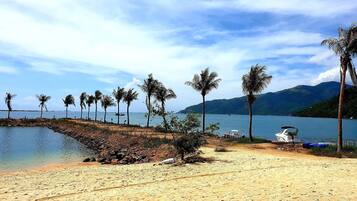 Private beach, white sand