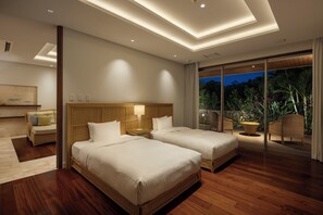 2 bedrooms, premium bedding, in-room safe, individually decorated