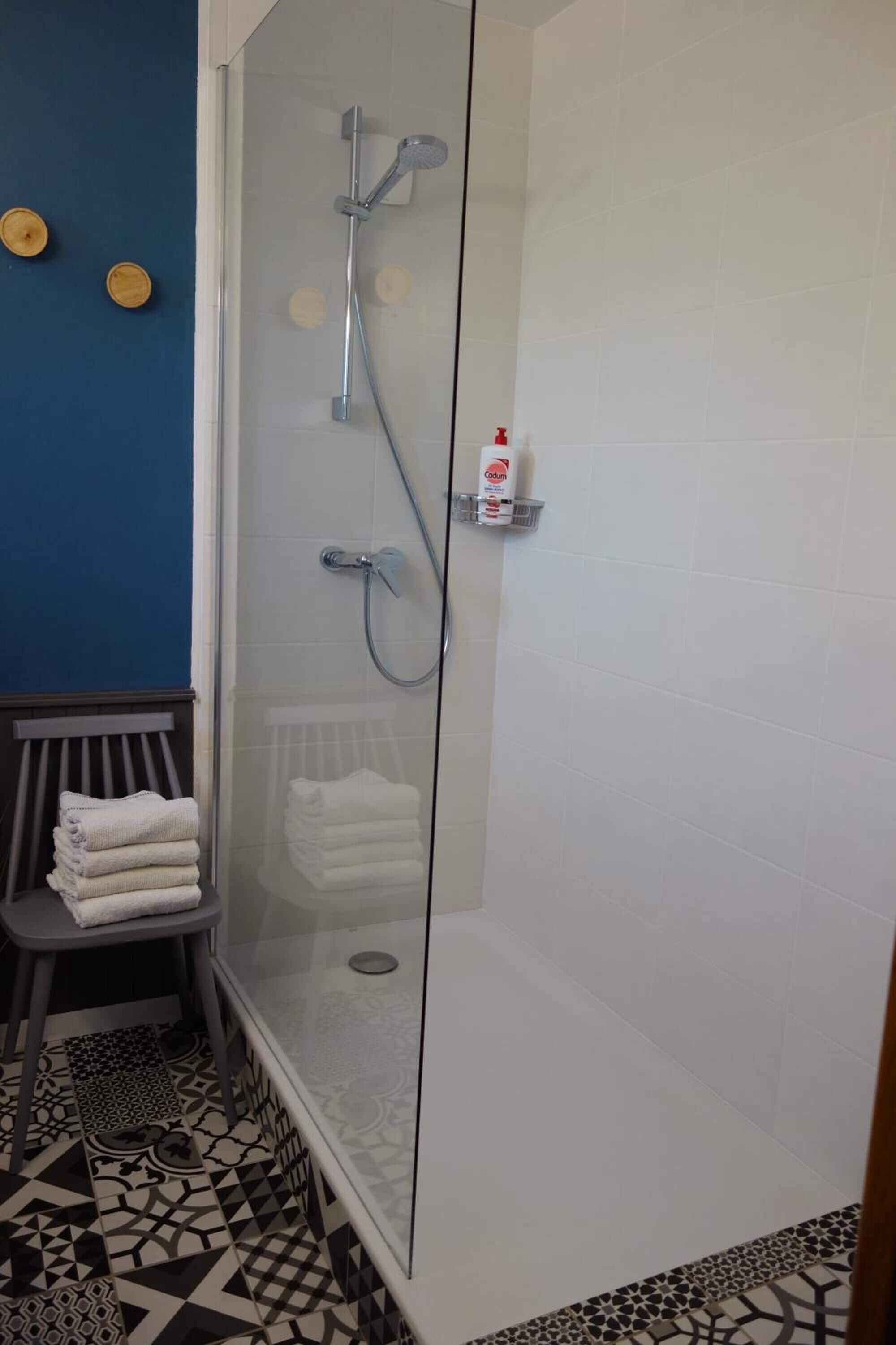 Free toiletries, hair dryer, towels