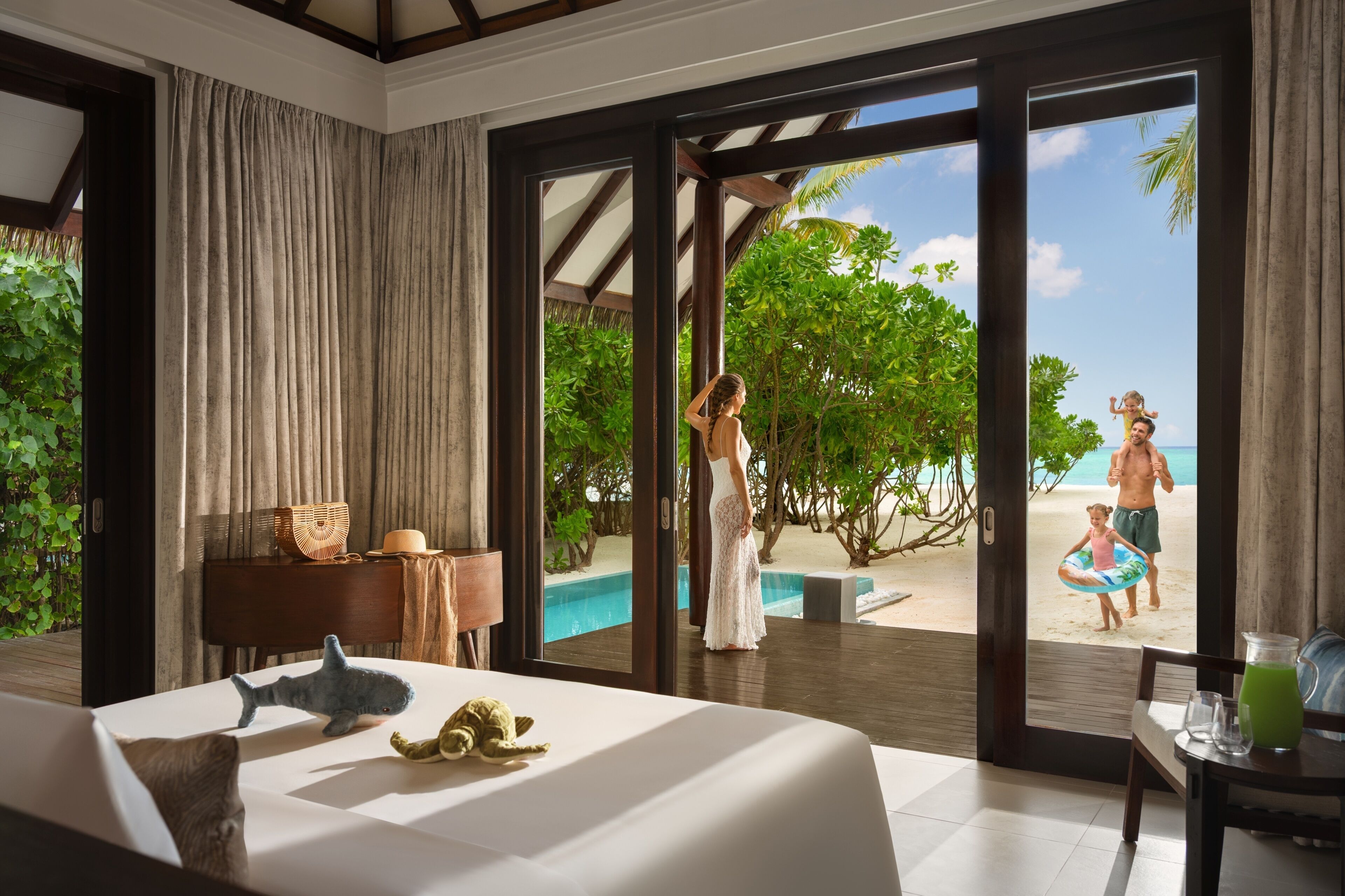 Family Villa, 2 Bedrooms (Pool, Beach) | Free minibar, in-room safe, individually decorated
