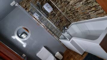 Free toiletries, hair dryer, bathrobes, slippers