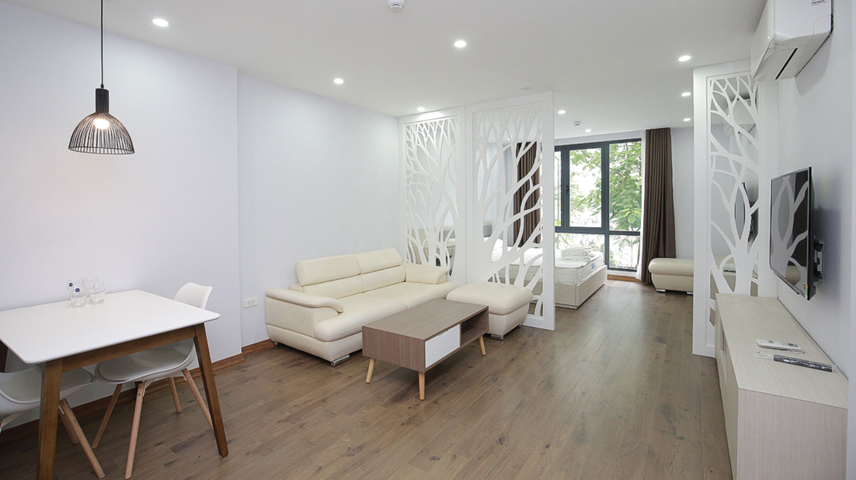 Luxury Studio, 1 King Bed, Lakeside | Living area | TV