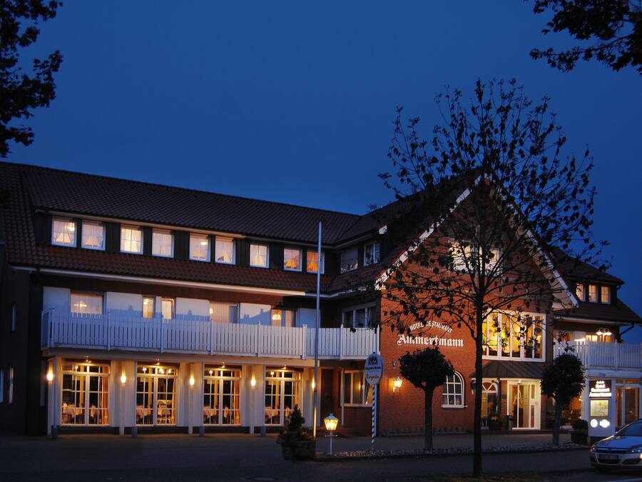 Front of property – evening/night