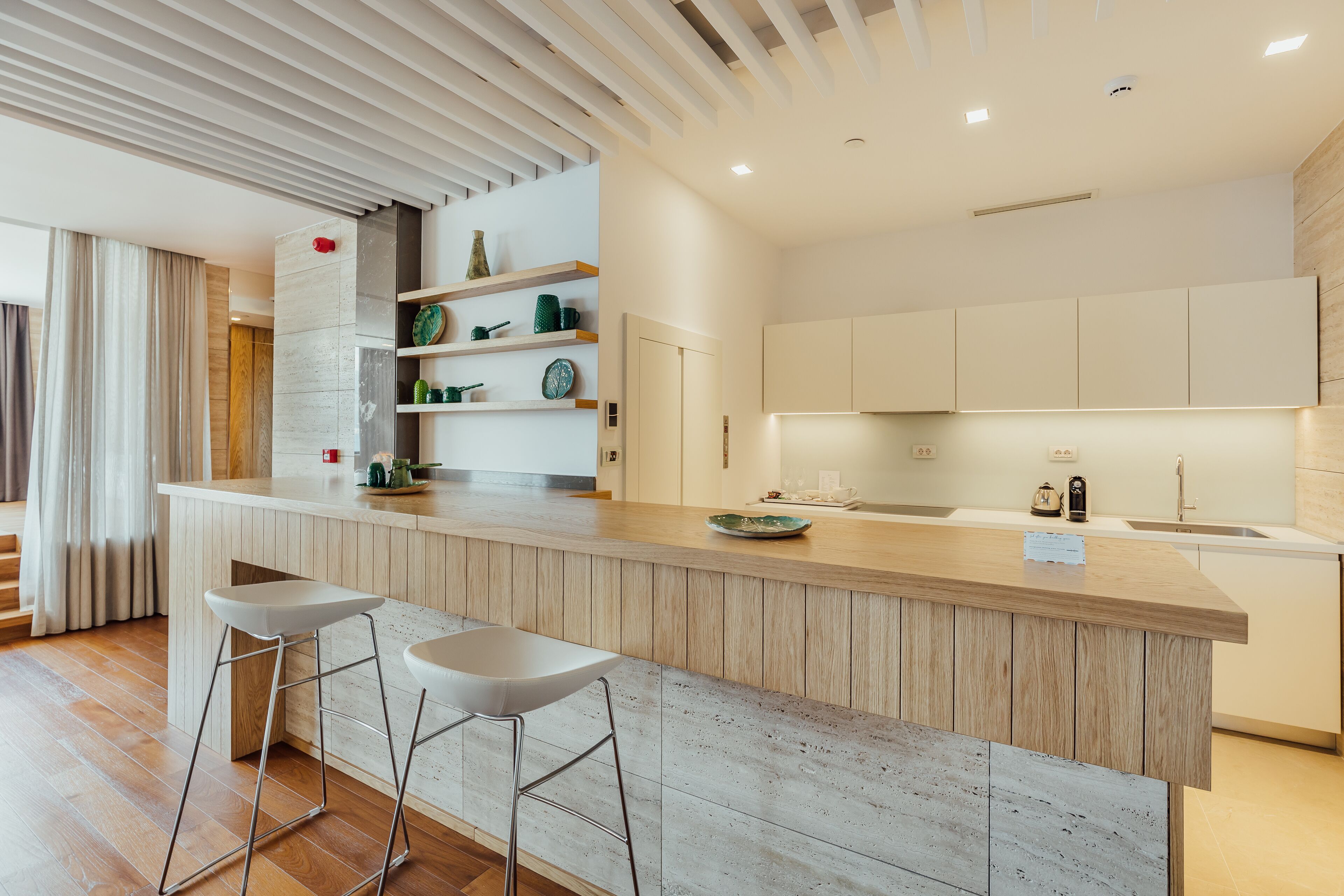 espresso maker, electric kettle, high chair