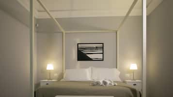 Suite, Terrace, Sea View | 1 bilik tidur, cadar kapas Mesir, peralatan tempat tidur premium