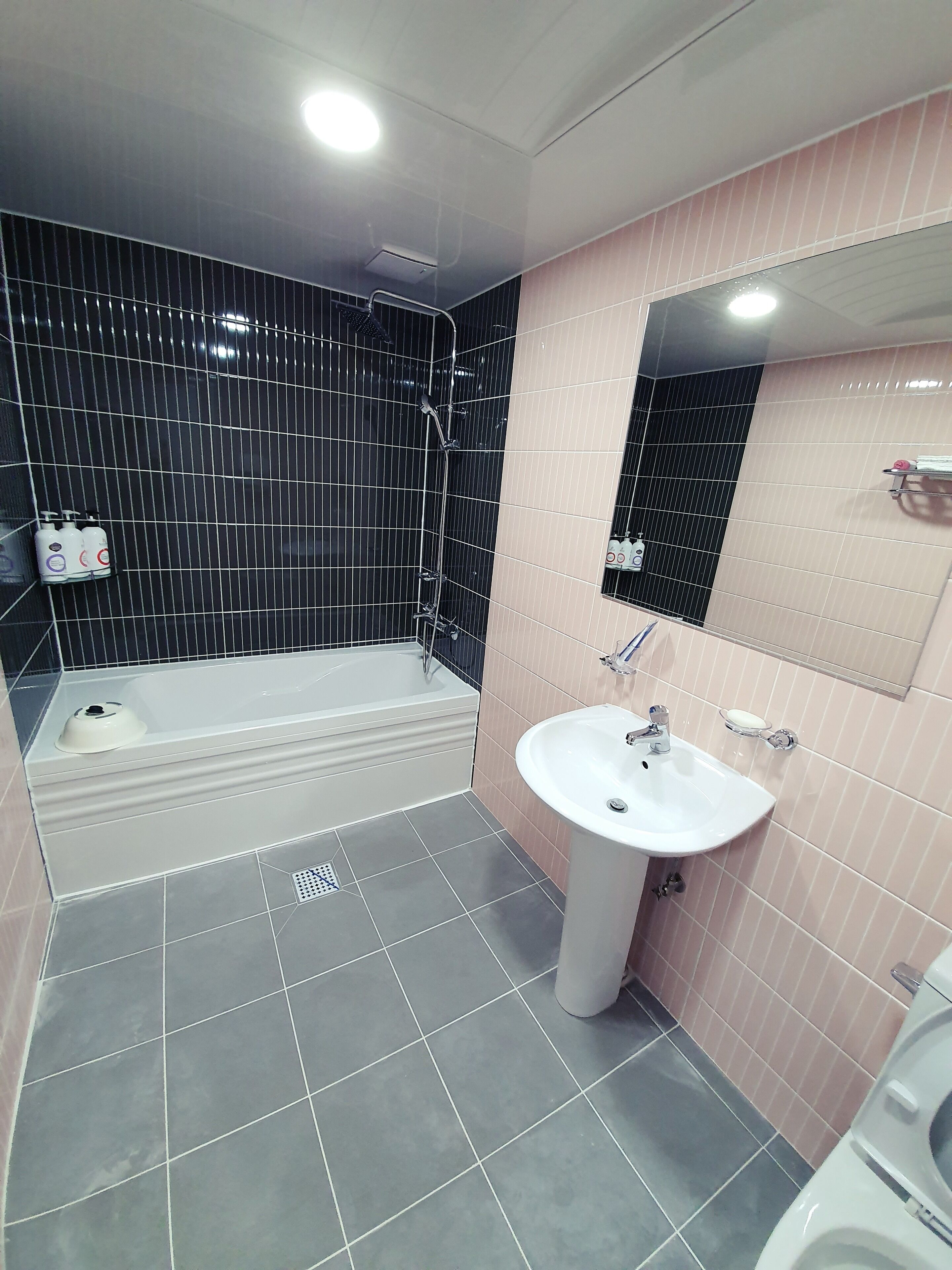 standard room, 1 queen bed | bathroom shower