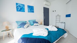 Dobbeltrom – design, 1 queensize-seng