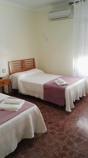 Blackout curtains, free WiFi, bed sheets