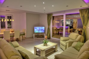 Smart TV, video game console, DVD player, books