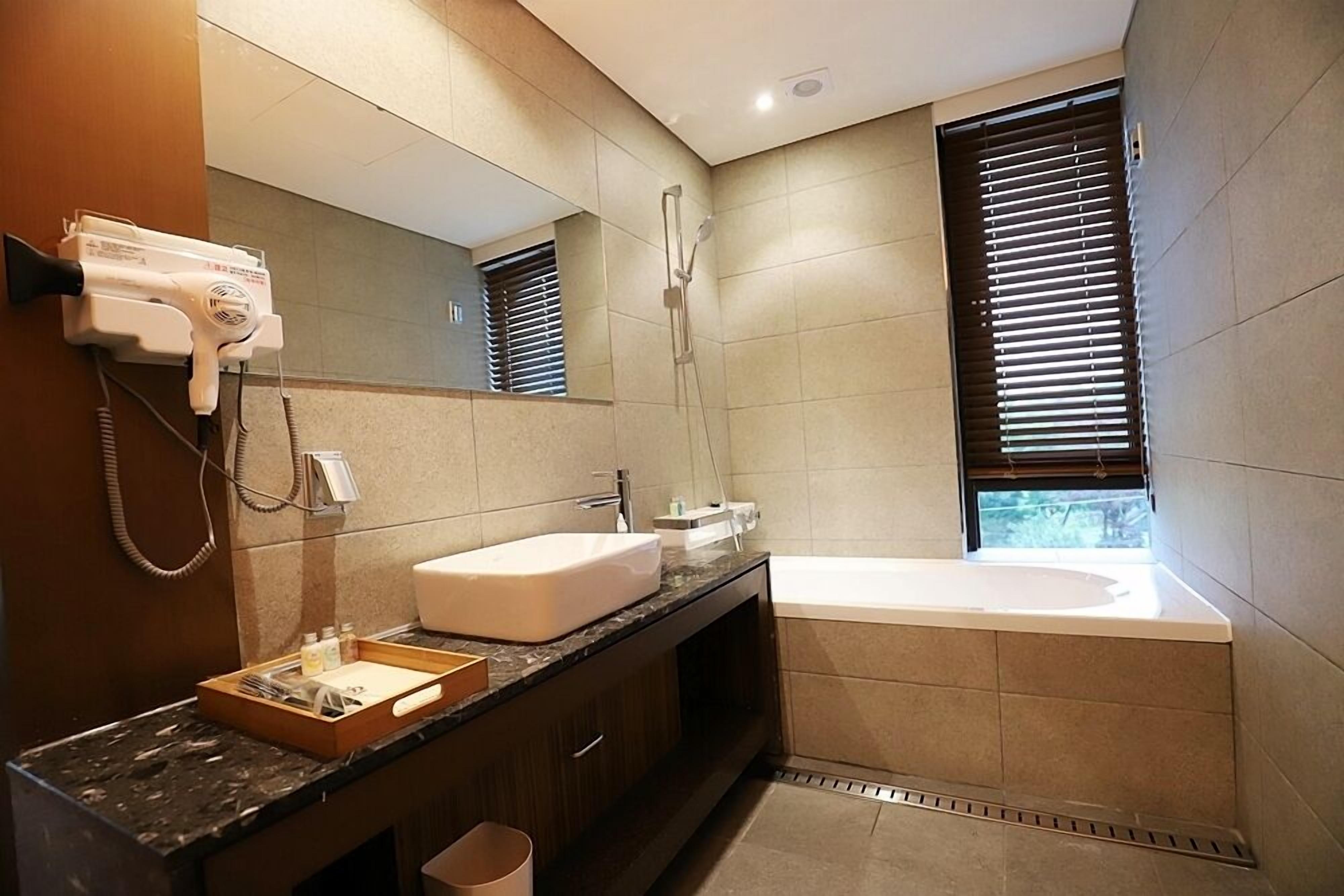 free toiletries, hair dryer, bathrobes, slippers